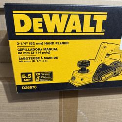 Brand New - DEWALT Hand Planer, 5.5-Amp, 3-1/4-Inch (D26676)