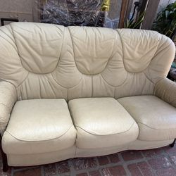 Real Leather Sofa $50