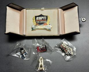 Vintage Sports-Themed Lapel Pins and Key Chains: California Angels, World Series, Olympics and ESPN