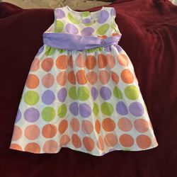 Rare Edition Girls Polka Dots Dress Size 24 Months 