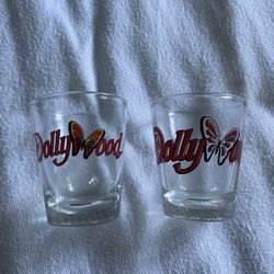Pair Of Dollywood Shot Glasses