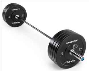 NEW! 250lb Bumper Weight Set with Bar