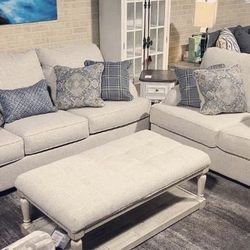 Traemore Linen Living Room Set ( Sofa Loveseat , Couch Sectional Options 