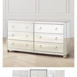 Mirrored 6 Drawer Dresser 