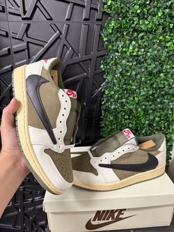 Aj1 Nike Air Jordan 1 Low Travis Scott Medium Olive green Size 7,7.5,8,8.5,9,9.5,10,11,12
