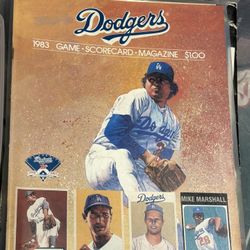 MAY 1983 DODGERS MAGAZINE PROGRAM SCORECARD Fernando Valenzuela