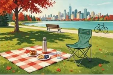 Park theme backdrop