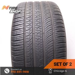 Pair of 2 Used 7/32    285/40R20  108H  Pirelli  P Zero All Season I*