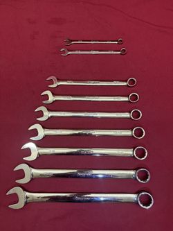 Snap-On Snap On 9pc 12pt SAE Standard Flank Drive Combination Wrench Set 3/8”-1” OEX711B