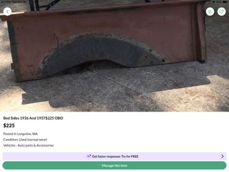 Bed Sides 1936 And 1937$225 OBO