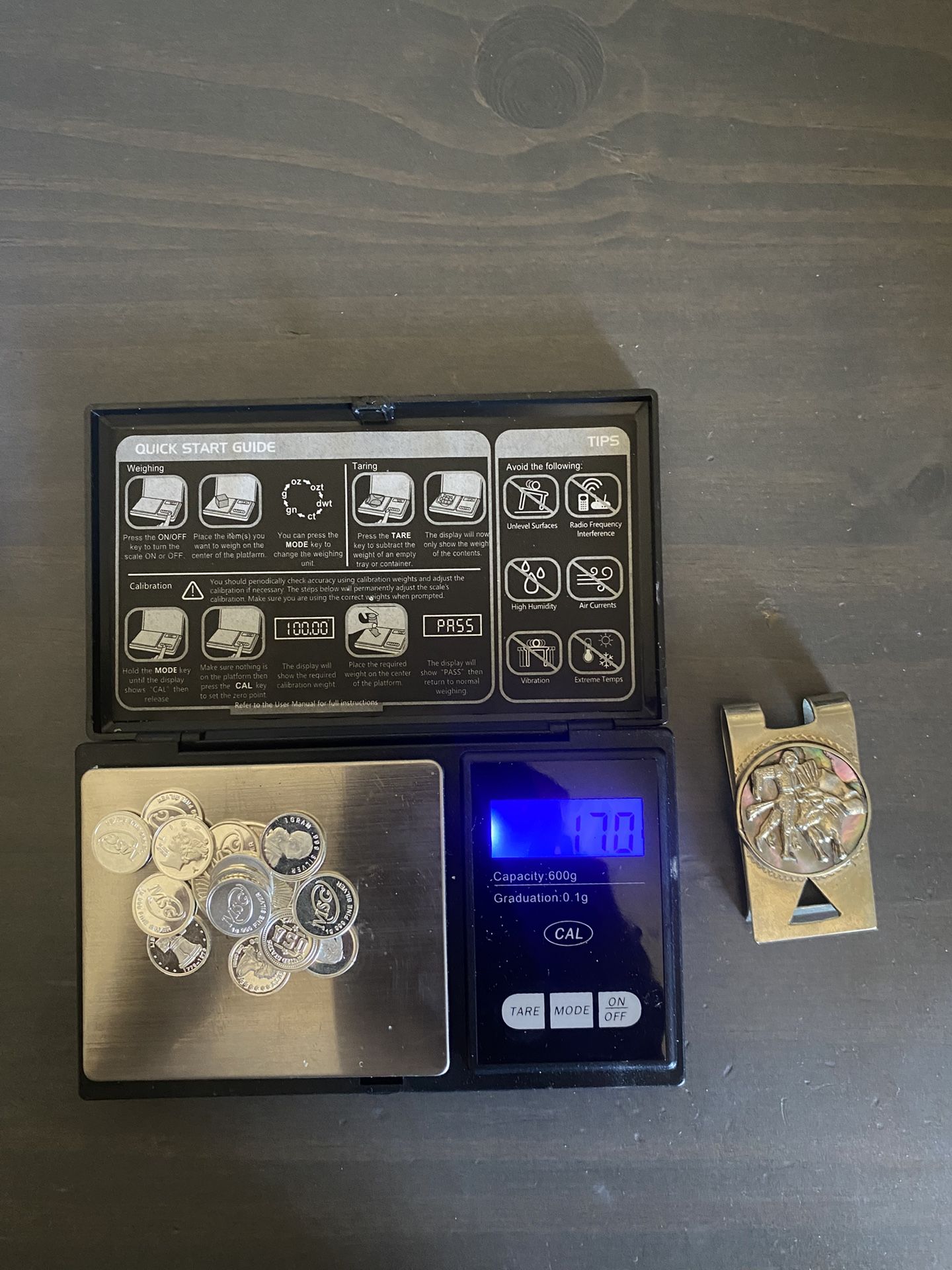 Silver Coins/money Clip