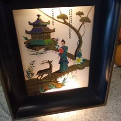 Vintage Chinese Glass Night Light