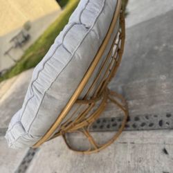 Better Homes & Gardens Emma Papasan Accent Chair, Gray Linen