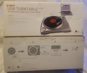 Ion Powerplay LP USB-Powered Vinyl LP Records-TO-MP3 Turntable