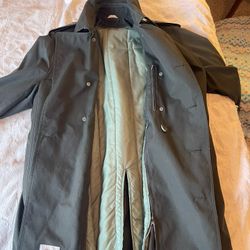Trench Coat - Men’s 40 R- Oleg Cassini- Used - Dark Green