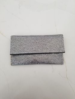 Vera Wang Silver/Pewter Clutch Purse