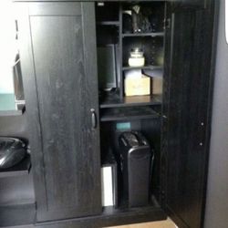 Black Armoire Computer Desk