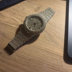 iced out moissanite diamond watch