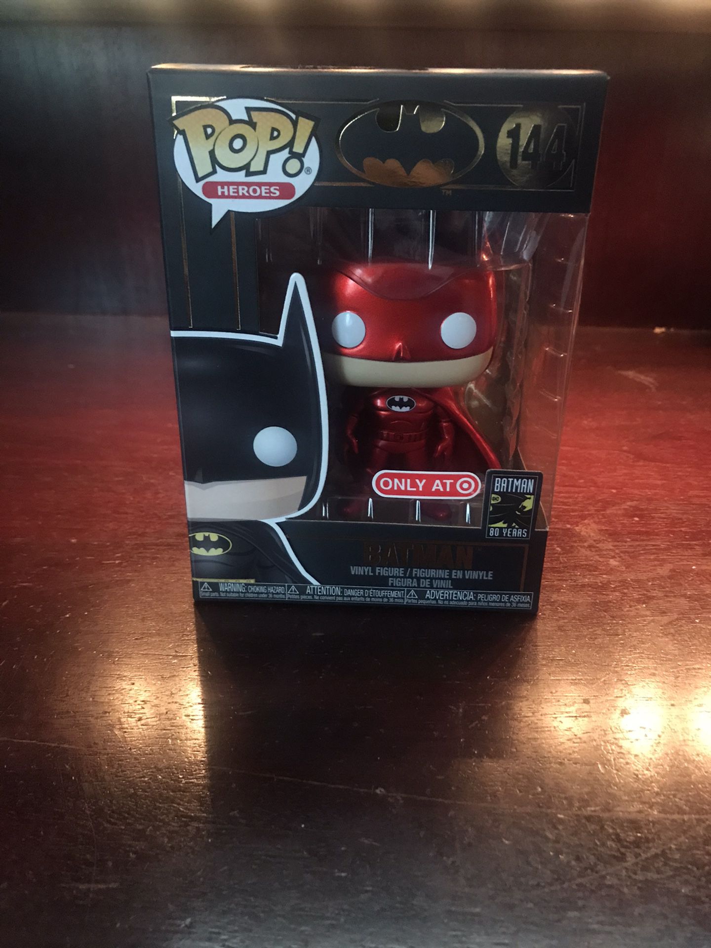 Red Chrome Batman funko pop Target Exclusive