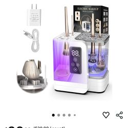 Electric makeup brush cleaner