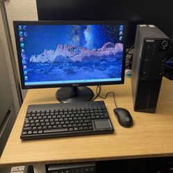 FAST Complete Desktop Computer PC Setup / Intel Core i3 CPU / 8GB RAM / 128GB Solid State / Windows 11 Pro / Microsoft Office / 22” Monitor / KB, Ms