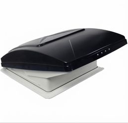 Deluxe Vent with Interior Light and Built-in Rain Cover - Quiet and Powerful 10-Speed Reversible Intake & Exhaust Fan, Remote Control, Translucent Smo