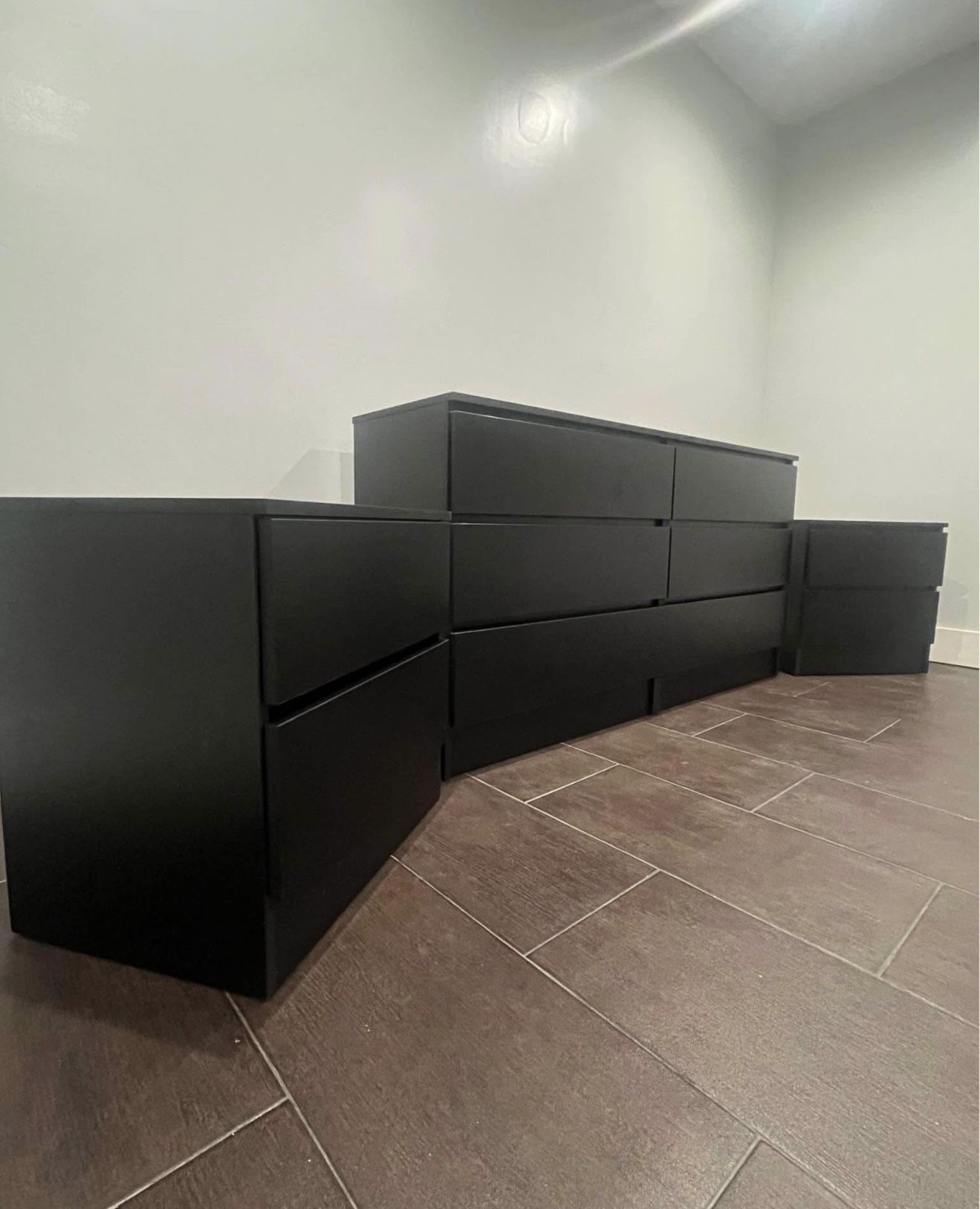 Dresser Nightstand Sets Black/ White