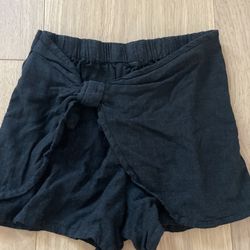 Cotton On Kids (girls) Black Shorts With Bow On Front Size 5
