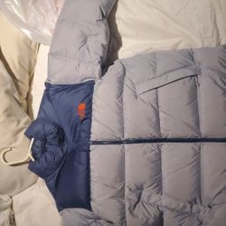 Retro The North Face 700 Down NUPTSE Puffer Jacket Grey Navy C759 - Mens Mm   Jacket is a new condition price is firm