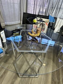Round Glass Table