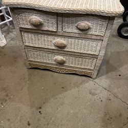Beautiful Four drawer Pier One Wicker dresser