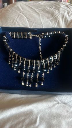 Swarovski Cristal fringed choker necklace