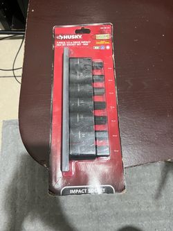HUSKY 7 piece 1/2 in drive impact hex bit socket set mm