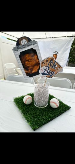 Baby Shower or Birthday Baseball Decorations