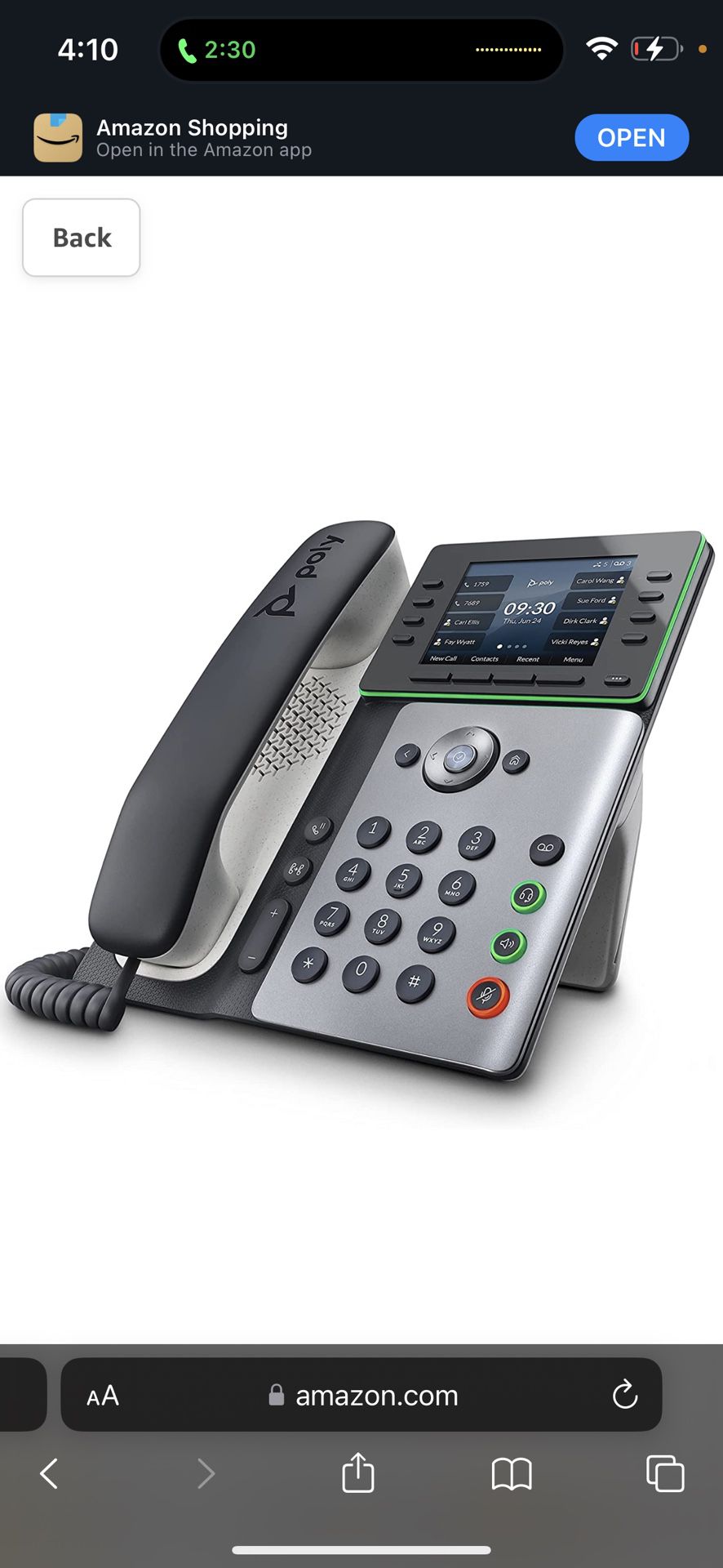 Polycom Edge E350 VoIP Phone