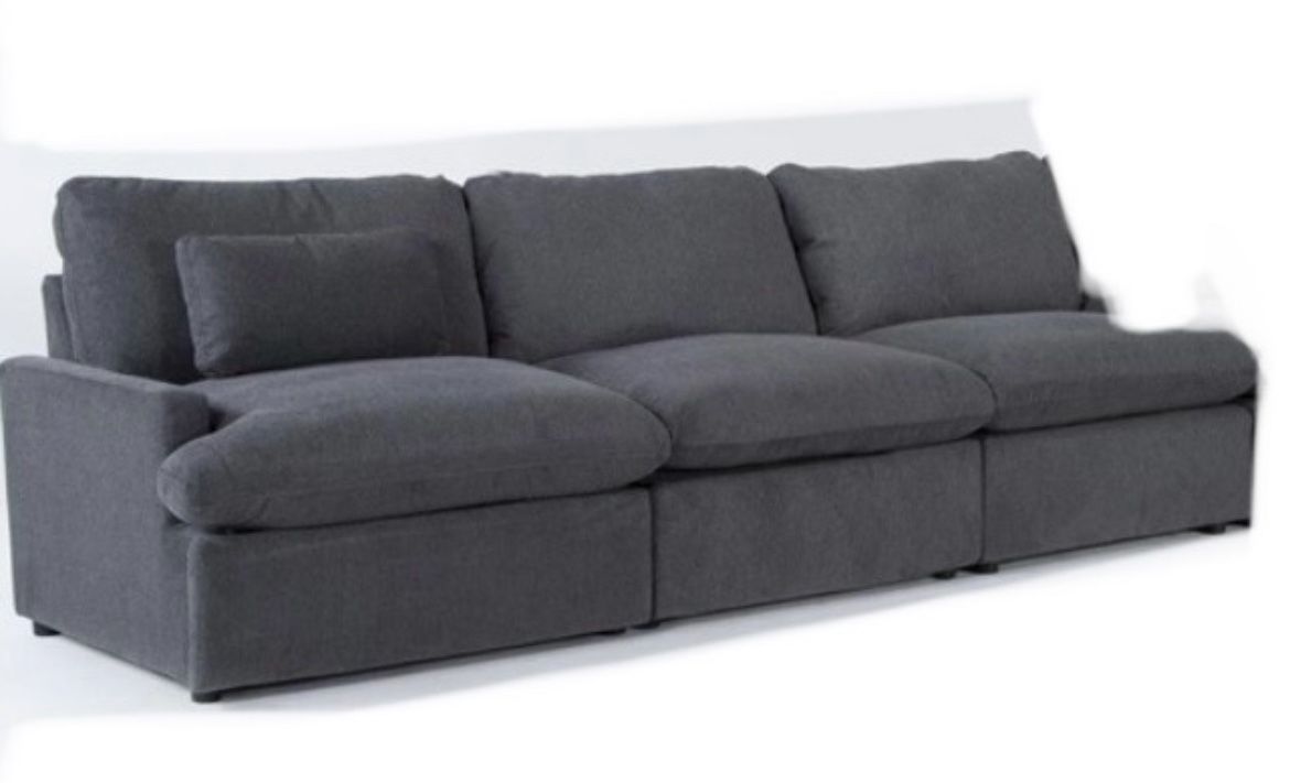 Living Spaces Grey Sectional Couch