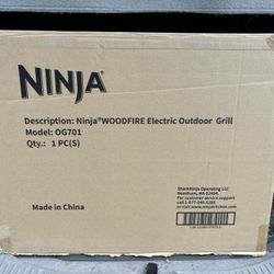 $250 - OBO = Never Used - Ninja Woodfire Outdoor Grill & Smoker, 7-in-1 Mastergrill, BBQ Smoker & Air Fryer