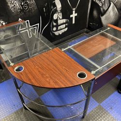 Glass & Wood Desk