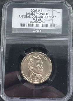 2008-P $1 James Monroe Position A Presidential Dollar NGC MS68