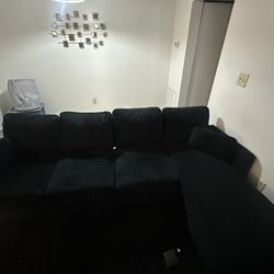 Sectional Black Couch 