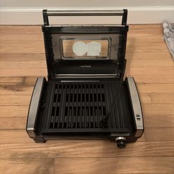 Hamilton Beach Electric Indoor Grill, Smokeless Grill with Temperature Control, Stainless Steel