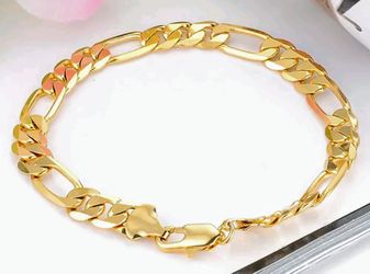 18K GOLD FILLED FIGARO BRACELET