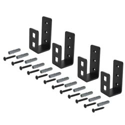 HardwareX Supply Door Barricade Brackets for 2 x 4 Lumber (4 Pack)