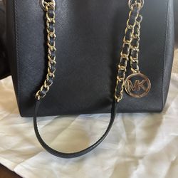 Black And Gold Dressy Michael Kors Purse