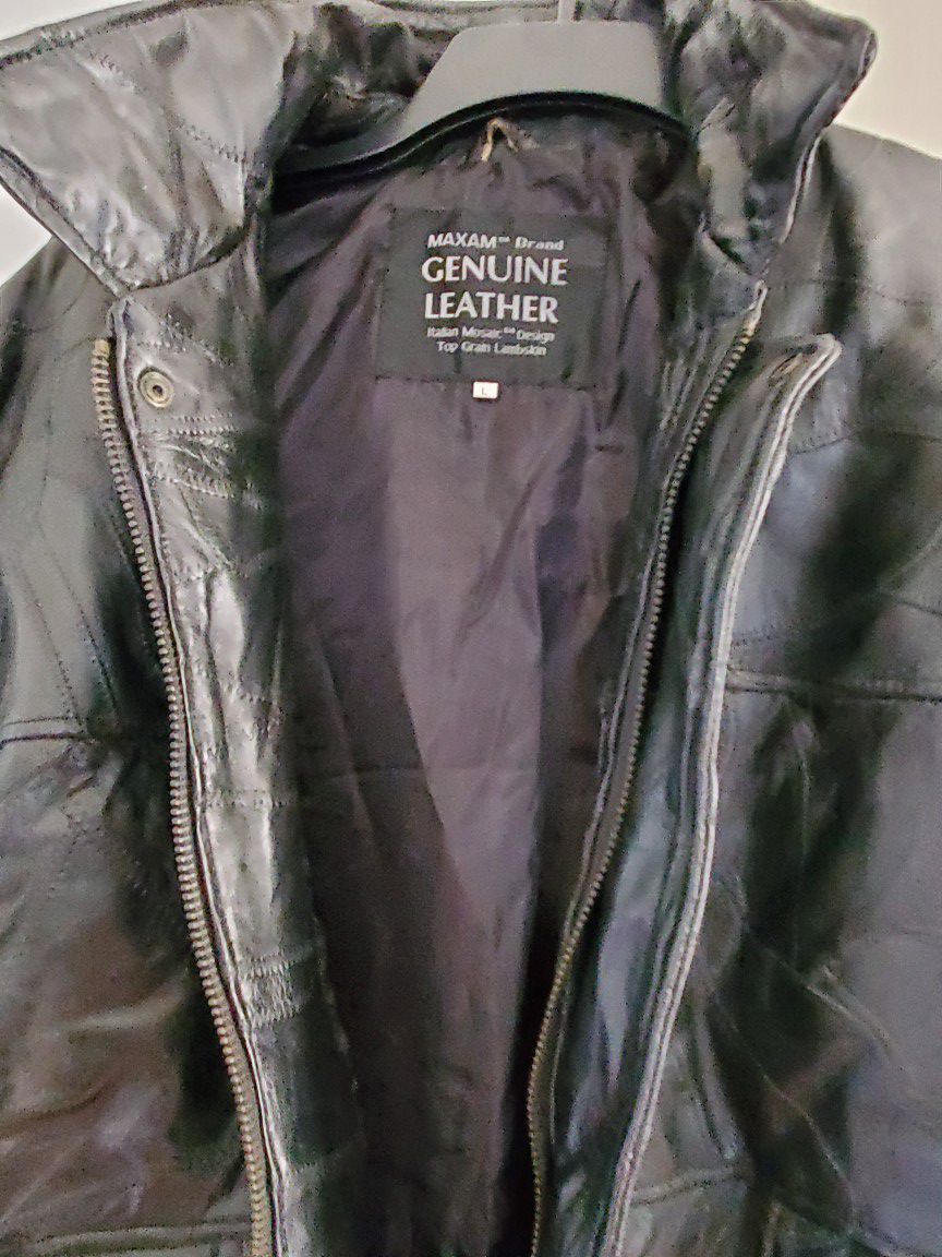 Mens large Leather jacket brand new