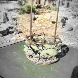 Partylite Garden Lites Pillar Candle Holder , Beaded Leaf Candle Holder , Metal Pillar Candle Holder