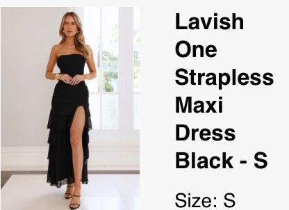 Ruffle Maxi Dress Black