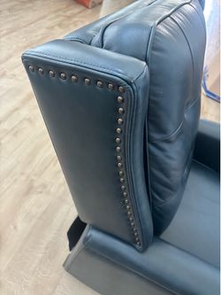 Cowhide leather recliner