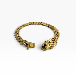 Bracelet solid gold 14k. Cuban link