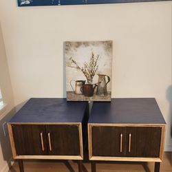 Refurbished Pair Of MCM Nighstands / Endtables (2)